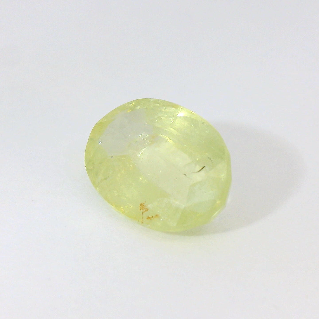 Radiant 2.745ct Oval Light Yellow-Green Sapphire