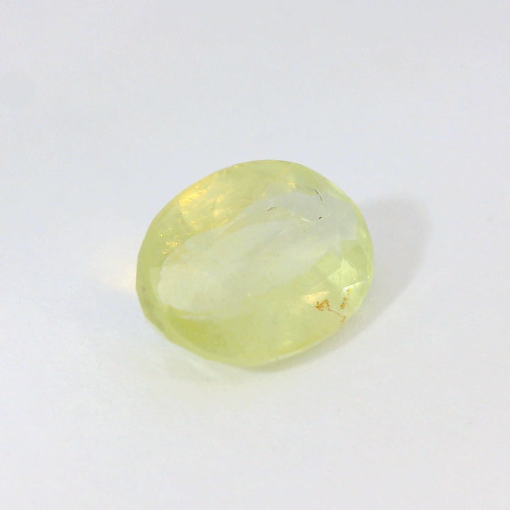 Radiant 2.745ct Oval Light Yellow-Green Sapphire