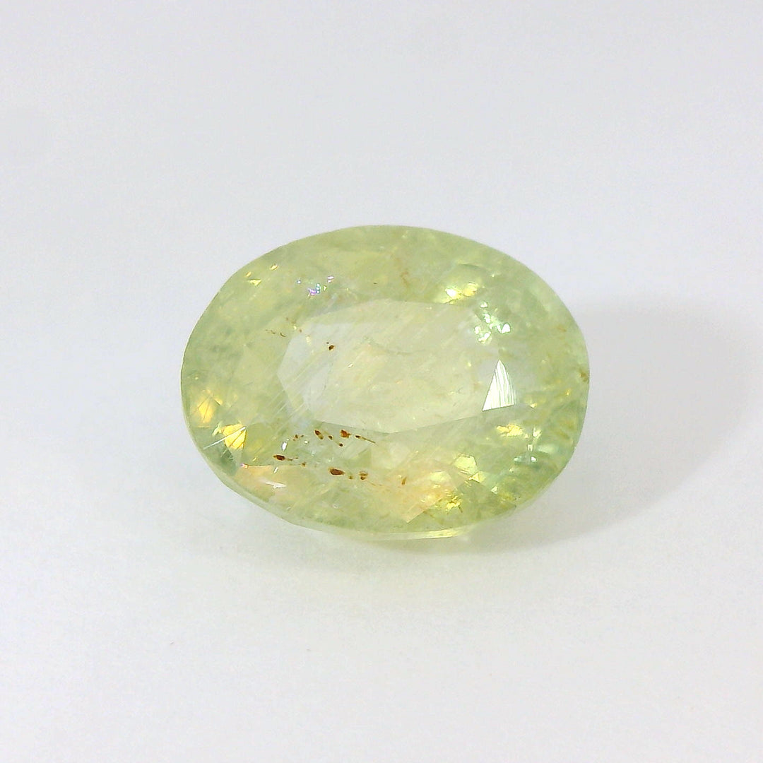 Radiant 3.486ct Light Sage Green Sapphire