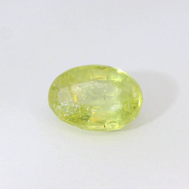 Radiant 4.10ct Oval Green Lime Sapphire