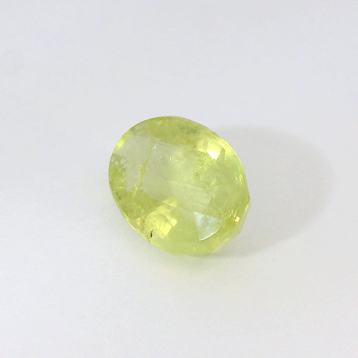 Radiant 4.10ct Oval Green Lime Sapphire