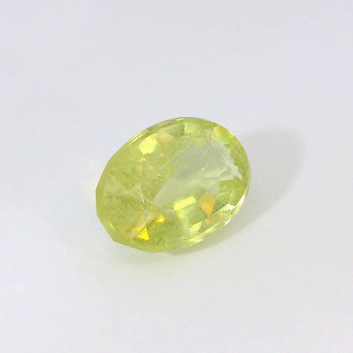 Radiant 4.10ct Oval Green Lime Sapphire