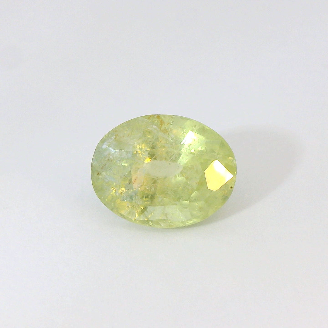 Luminous 4.14ct Oval Light Green Sapphire