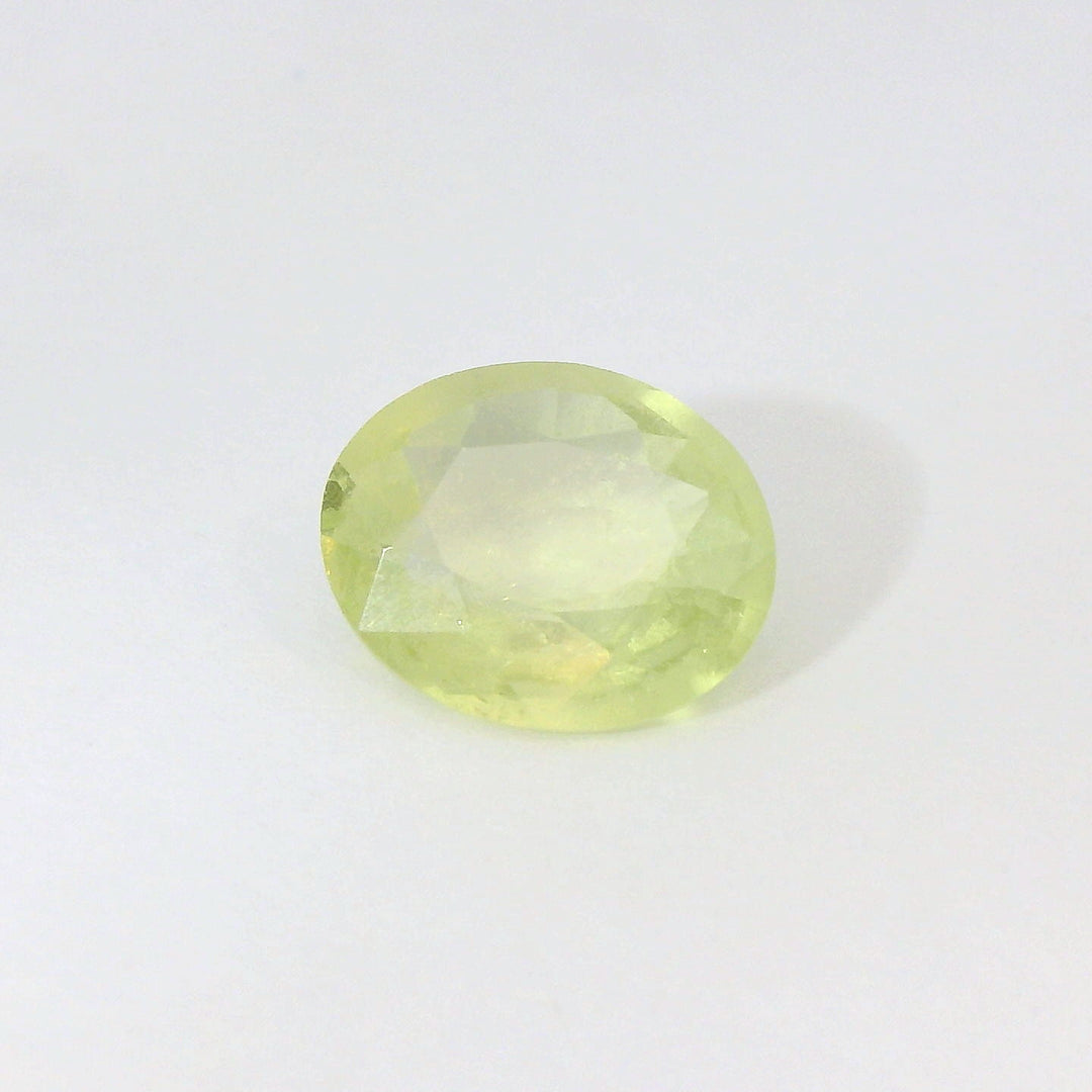 2.435ct Oval Light Lime Green Sapphire