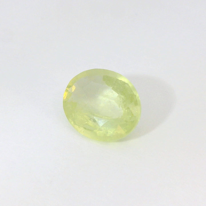 2.435ct Oval Light Lime Green Sapphire