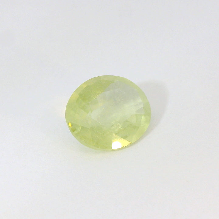 2.435ct Oval Light Lime Green Sapphire