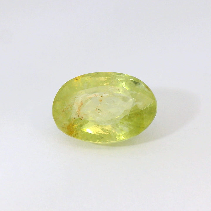 5.793ct Oval Shape Lime Green Sapphire