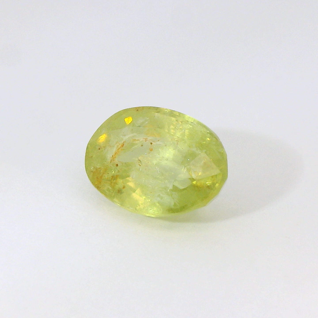 5.793ct Oval Shape Lime Green Sapphire