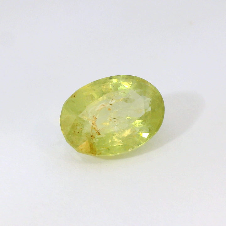 5.793ct Oval Shape Lime Green Sapphire