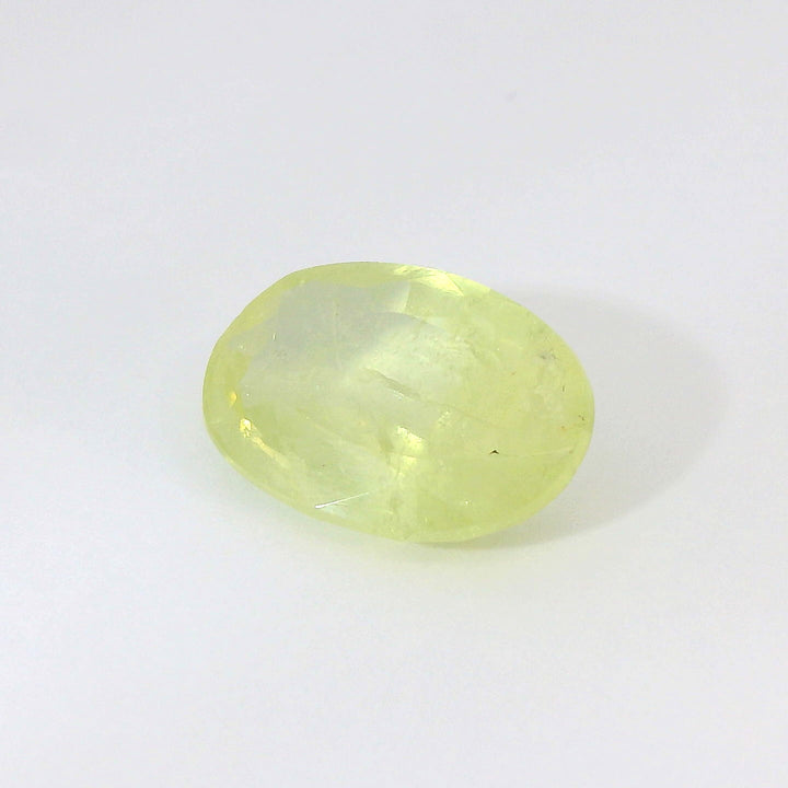 7.294ct Oval Shape Yellow-Green Sapphire