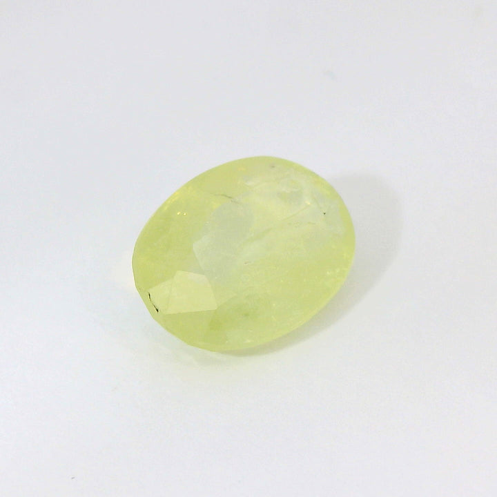 7.294ct Oval Shape Yellow-Green Sapphire