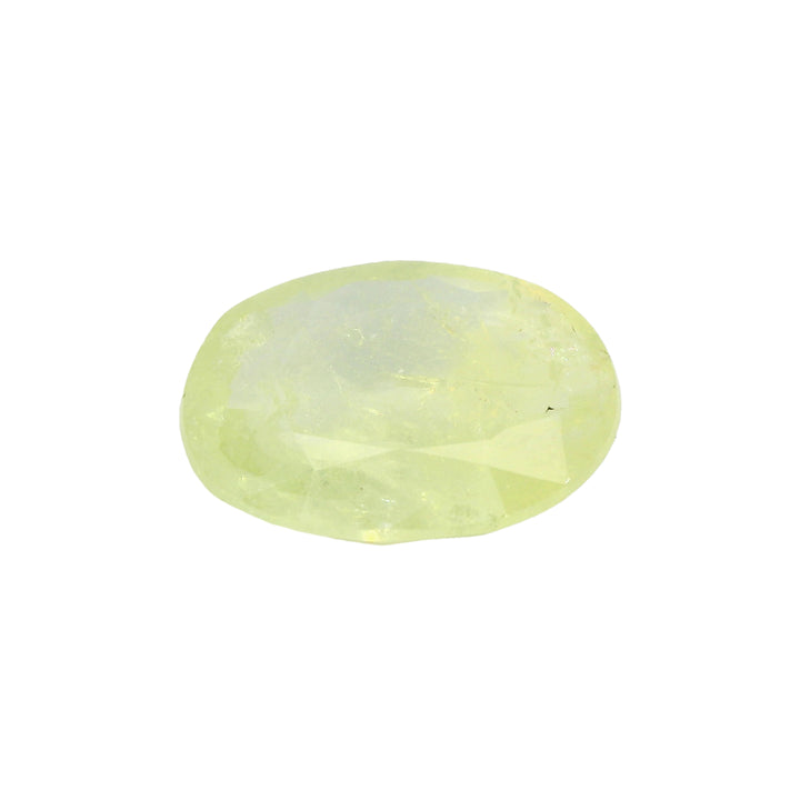 7.29ct Oval Shape Pastel Yellowish Green Sapphire