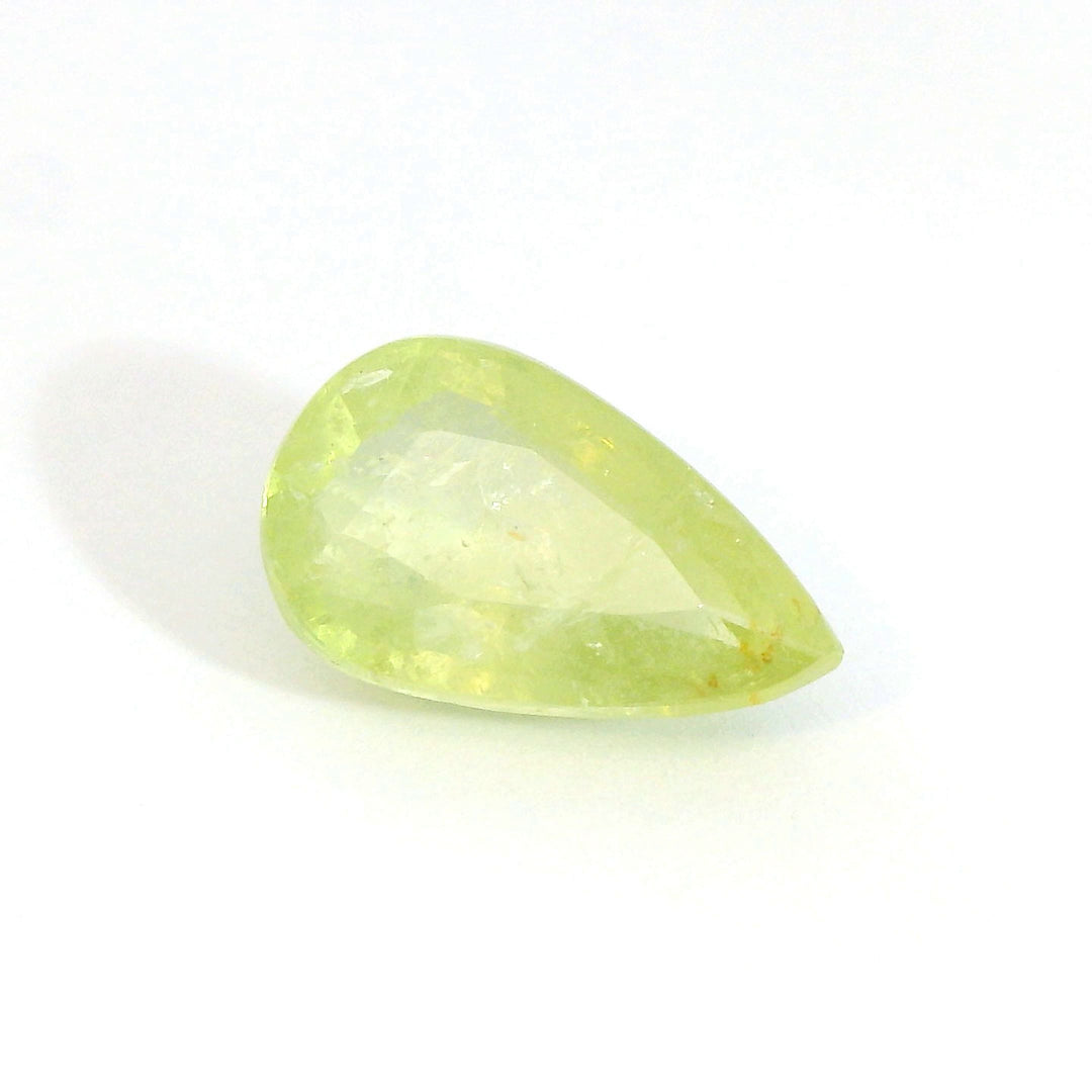 4.882ct Pear Cut Green-Yellow Sapphire