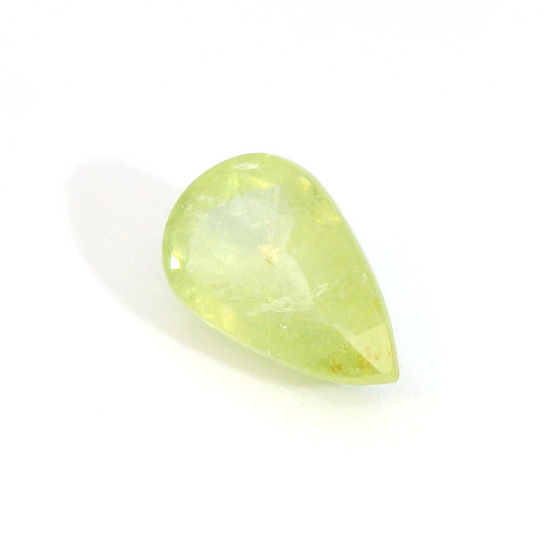 4.882ct Pear Cut Green-Yellow Sapphire