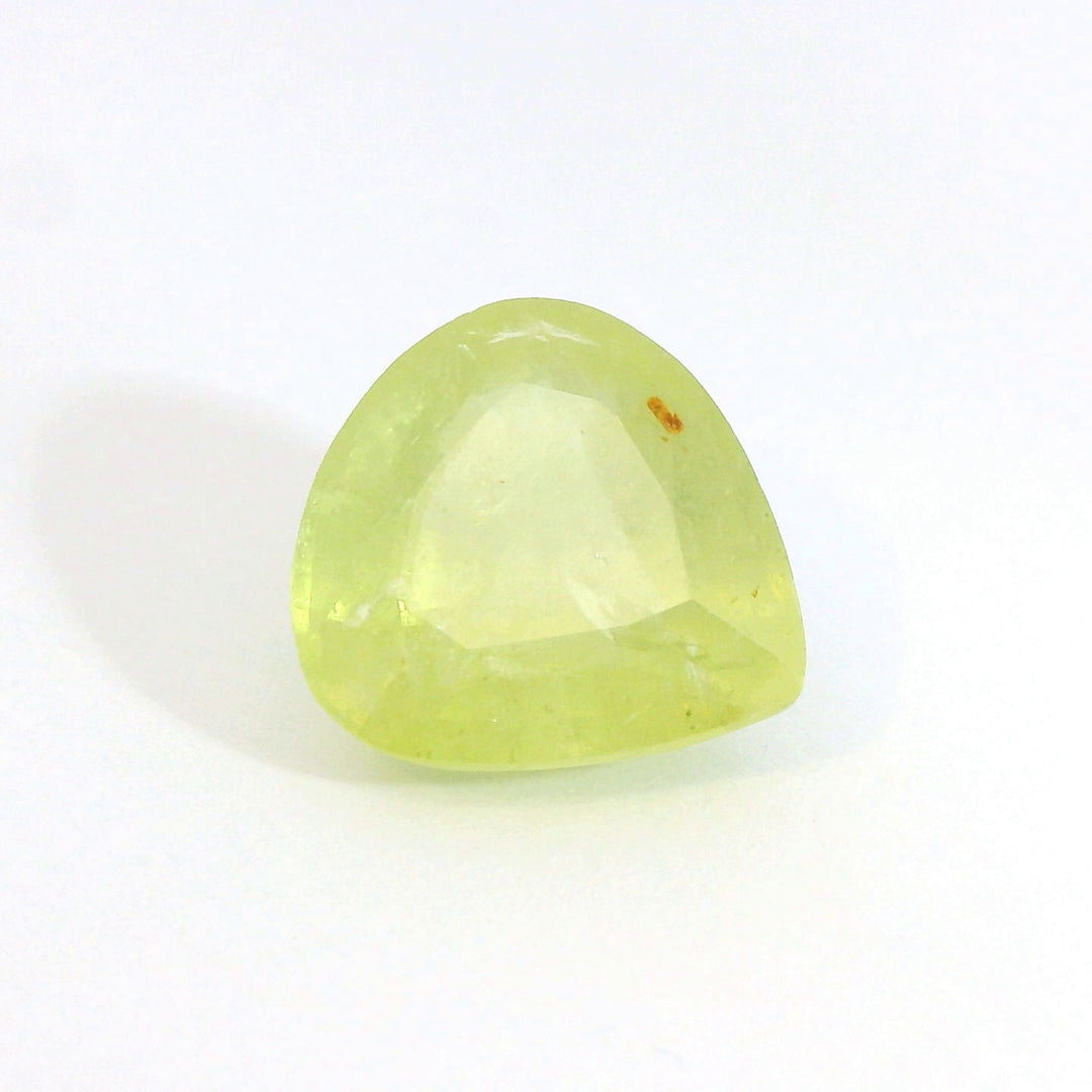 Elegant 5.275ct Pear Cut Green-Yellow Sapphire