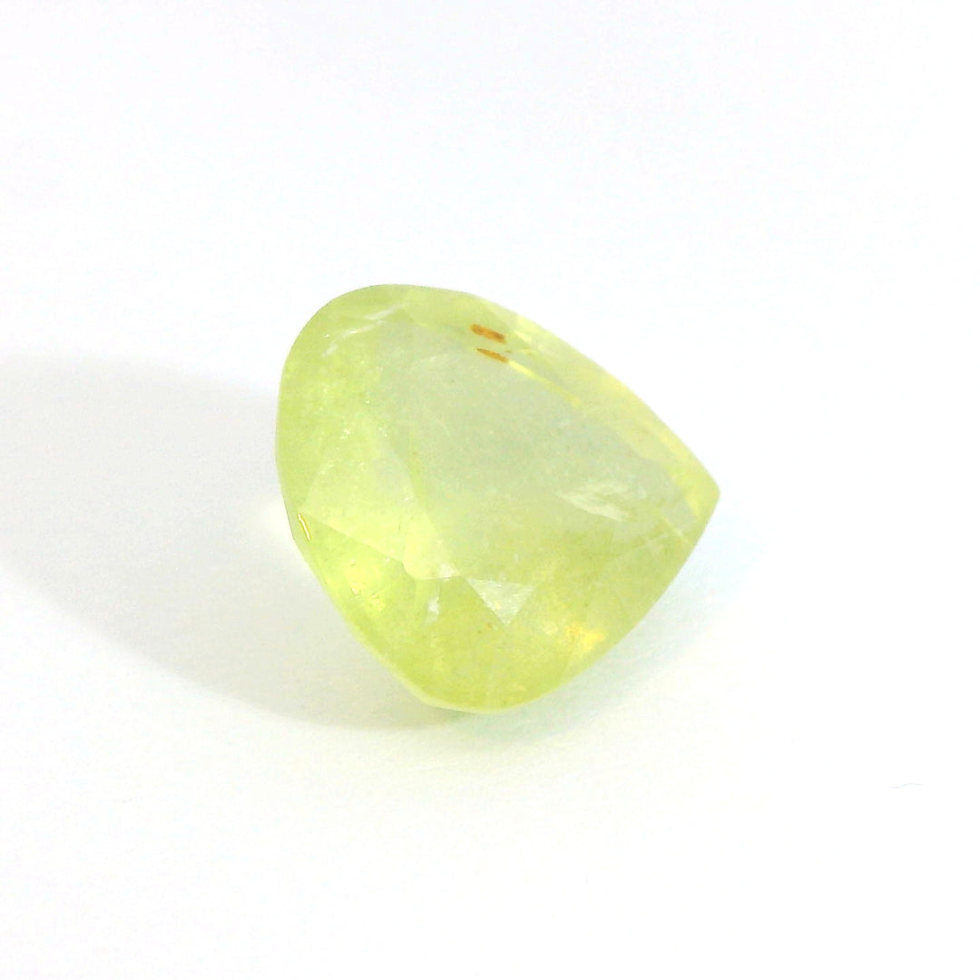 Elegant 5.275ct Pear Cut Green-Yellow Sapphire