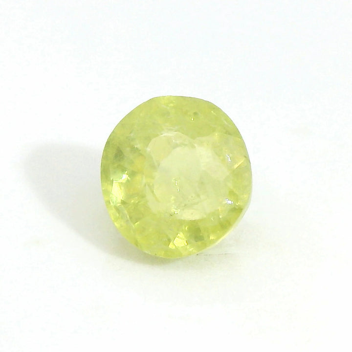 1.302ct Oval Shape Vibrant Green-Yellow Sapphire