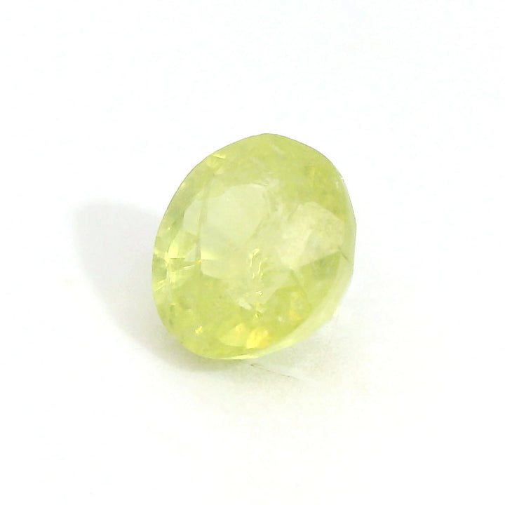 1.302ct Oval Shape Vibrant Green-Yellow Sapphire