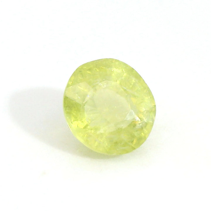 1.302ct Oval Shape Vibrant Green-Yellow Sapphire