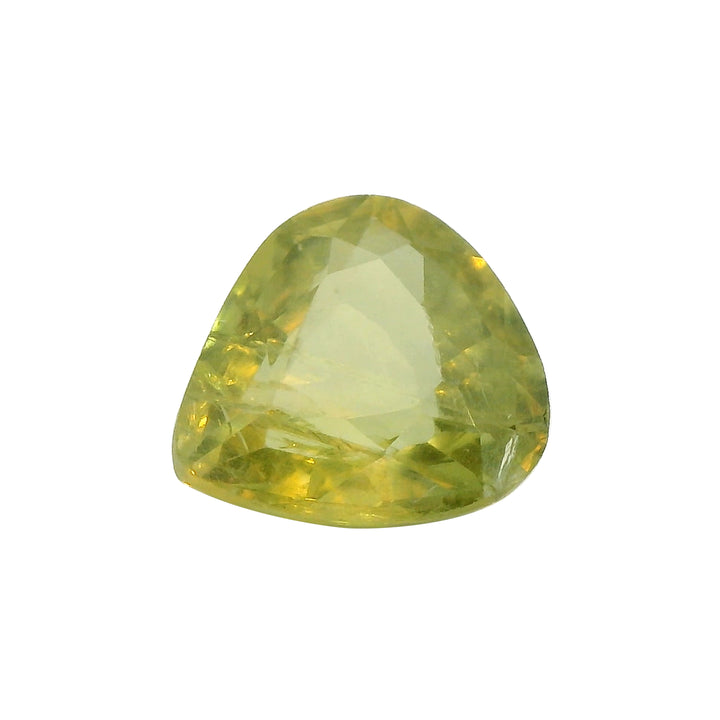 1.67ct Pear Shape Yellowish Green Sapphire