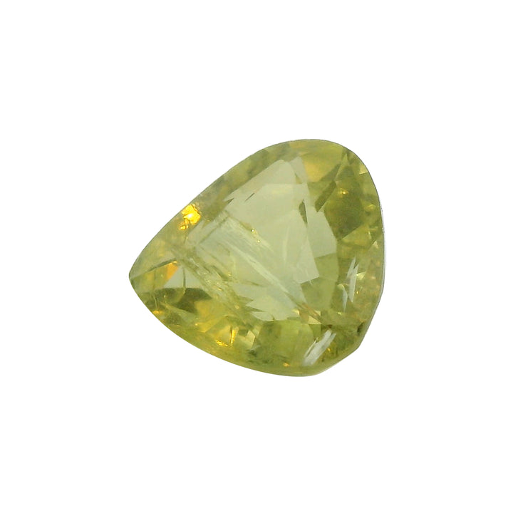 1.67ct Pear Shape Yellowish Green Sapphire