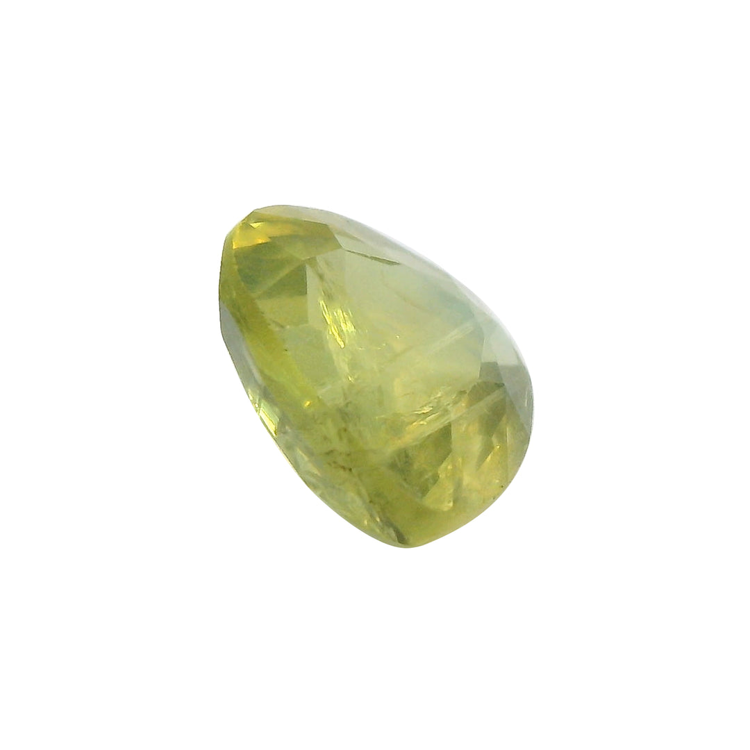 1.67ct Pear Shape Yellowish Green Sapphire