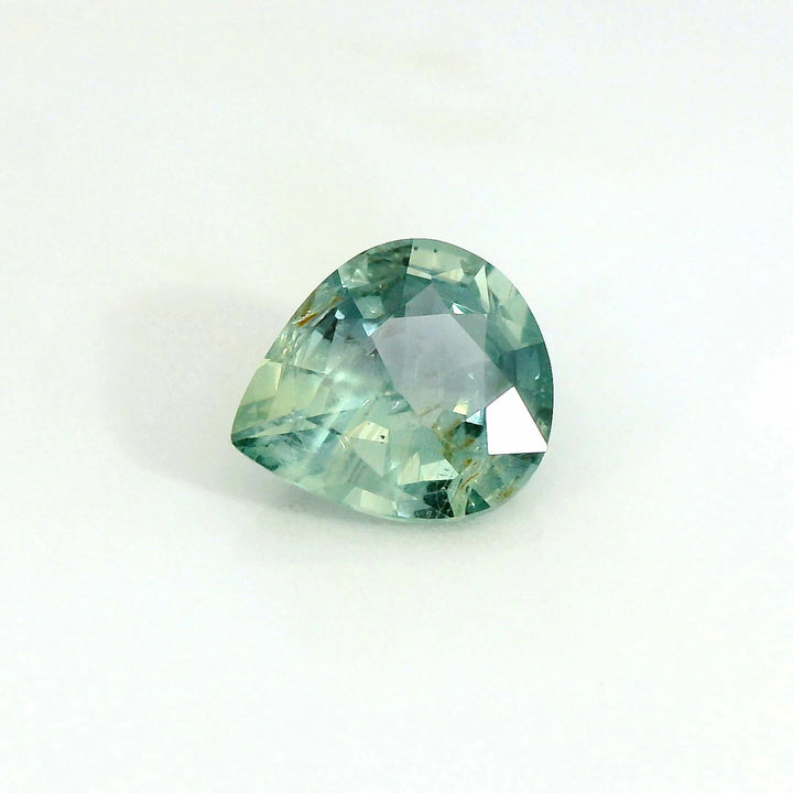 1.40ct Pear Shape Bicolor Green Blue Sapphire