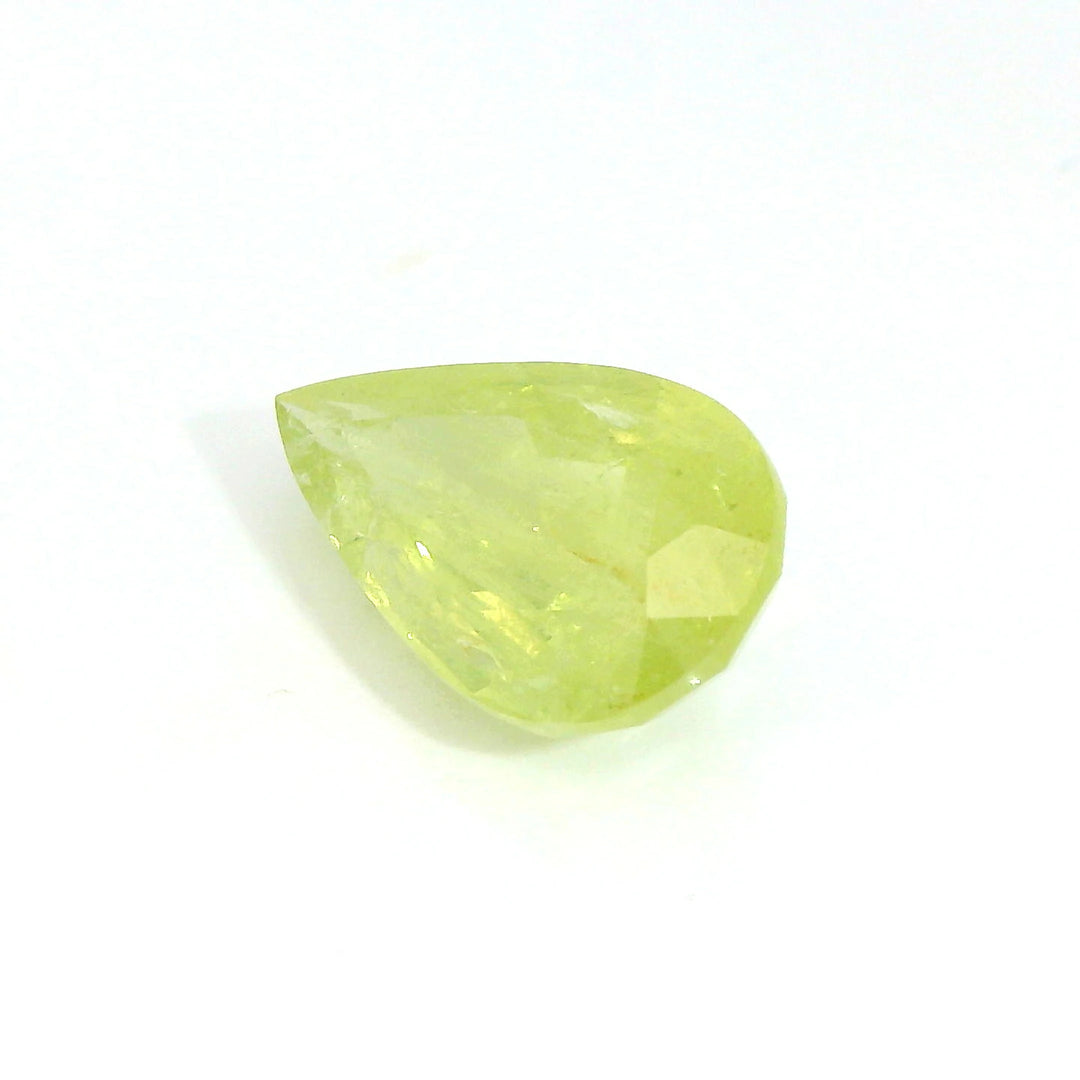 Elegant 7.10ct Pear Shape Apple Green Sapphire