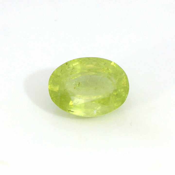 4.40ct Oval Shape Green-Yellow Sapphire