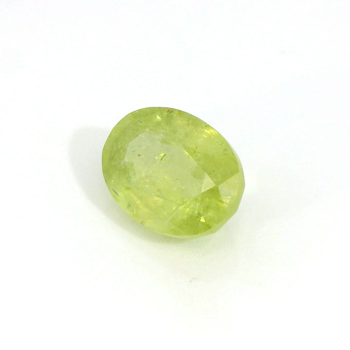 4.40ct Oval Shape Green-Yellow Sapphire