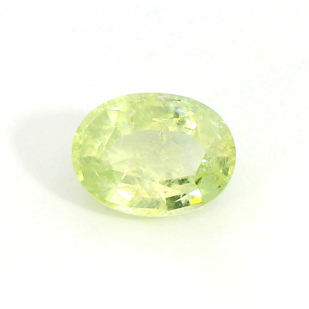 Elegant 3.61ct Oval Shape Lime Green Sapphire