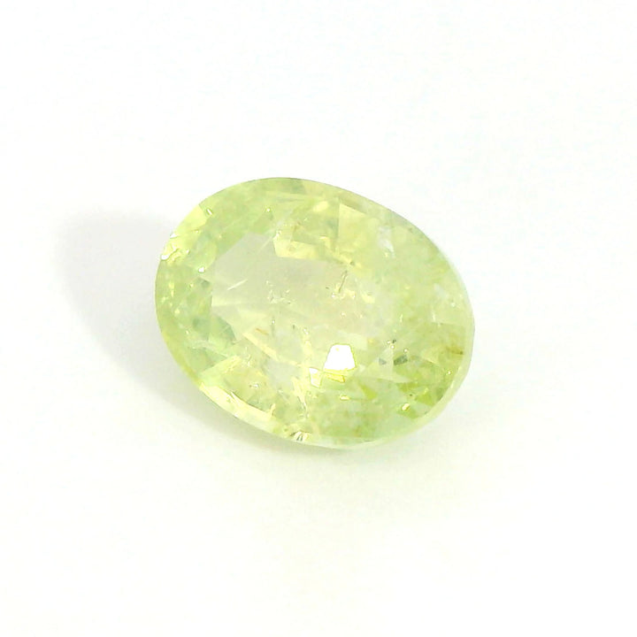 Elegant 3.61ct Oval Shape Lime Green Sapphire