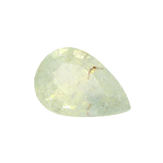 2.62ct Pear Shape Very Light Green Sapphire