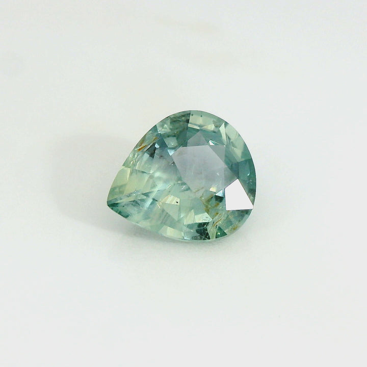 1.40ct Pear Shape Bicolor Green Blue Sapphire