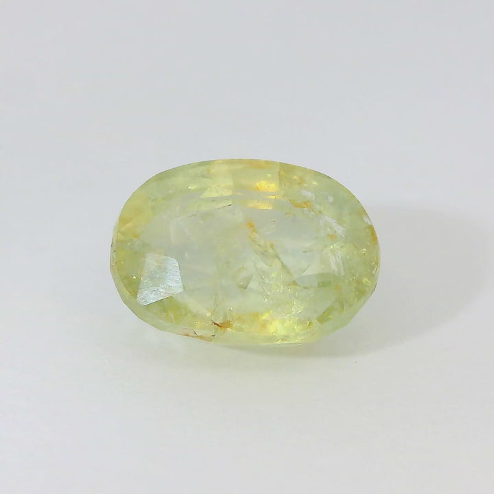 3.577ct Oval Light Pear Green Sapphire