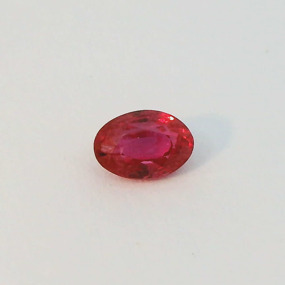 0.43ct Oval Shape Vibrant Red Pigeon Ruby