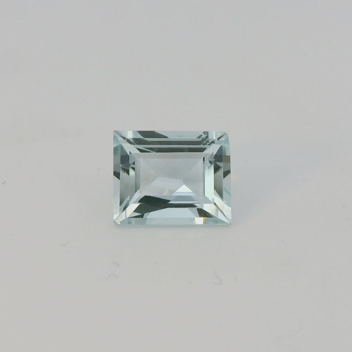 1.87ct Baguette Cut Pastel Greenish Blue Aquamarine