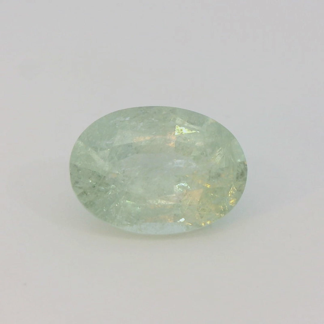 3.51ct Oval Shape Light Greenish Blue Malawi Sapphire