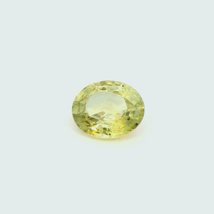 2.65ct Oval Shape Green-Yellow Sapphire