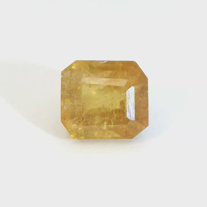 Radiant 2.902ct Emerald Cut Orange Sapphire