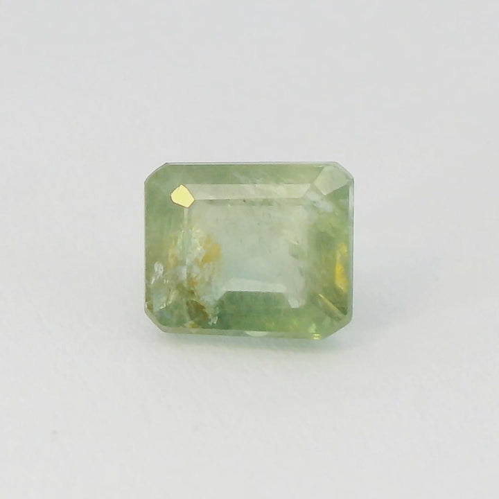 3.03ct Emerald Cut Yellow-Green Sapphire