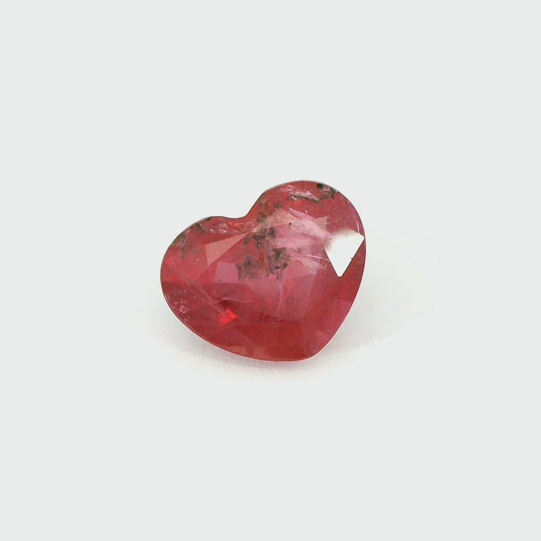 1.76ct Heart-Shaped Reddish-Pink Ruby