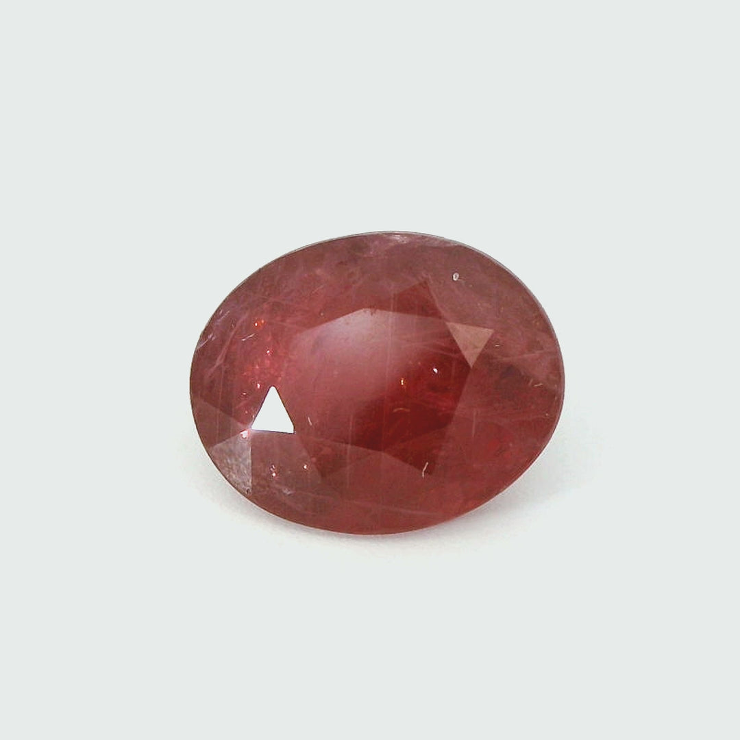 5.21ct Oval Cut Pinkish-Red Ruby Gemstone