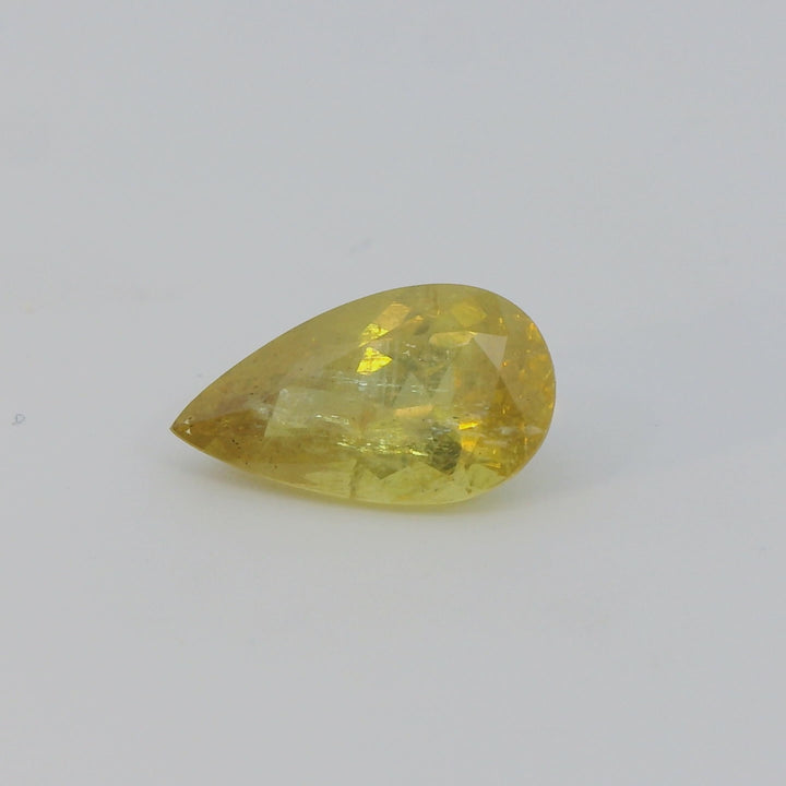 4.01ct Pear Shape Yellow Sapphire