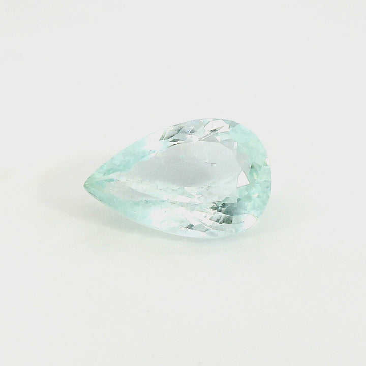 Stunning 5.64ct Pear Light Turquoise Blue Aquamarine