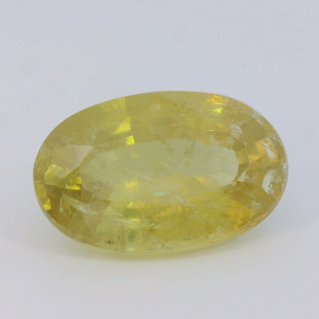 6.03ct Oval Shape Light Yellow Malawi Sapphire