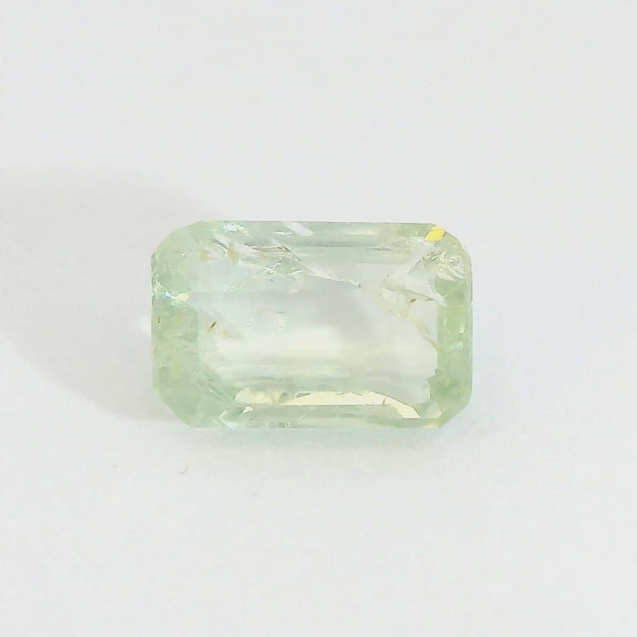 Exquisite 1.361ct Emerald Cut Light Green Sapphire