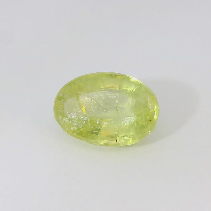 Radiant 4.10ct Oval Green Lime Sapphire