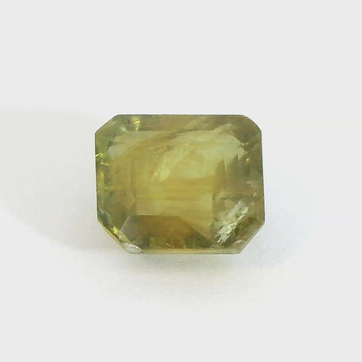 Radiant 2.705ct Emerald Cut Organic Green Sapphire