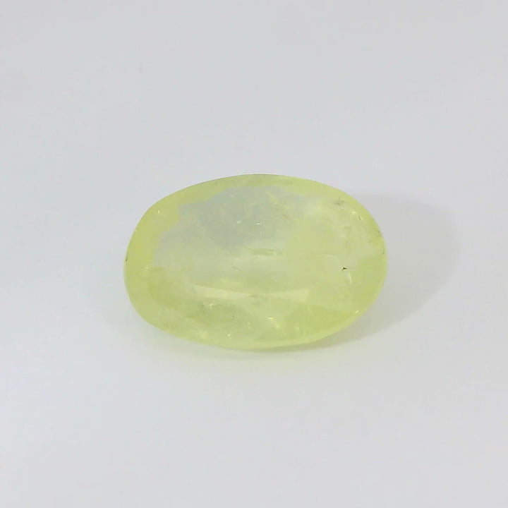 7.294ct Oval Shape Yellow-Green Sapphire